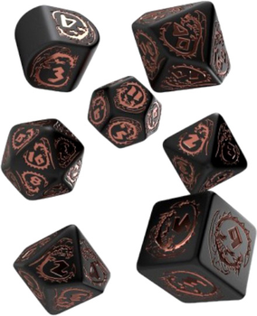 Набір кубиків Q-Workshop Dragons: Чорна мідь 7 шт (5907699496280)