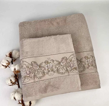 Набір махрових рушників Pupilla 2шт Zakkum Dark Beige