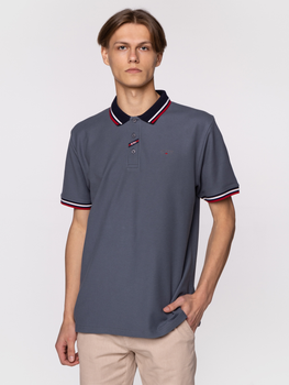 Koszulka polo męska Lee Cooper FALCON-2434 L Ciemnoszara (5904347391966)