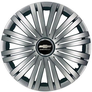 Автомобильные колпаки на колеса CHEVROLET R17 №502 SJS серебристые комплект 4шт TR006054