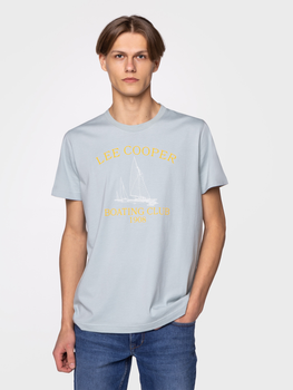 Koszulka męska bawełniana Lee Cooper BOATING CLUB-1010 L Błękitna (5904347388102)