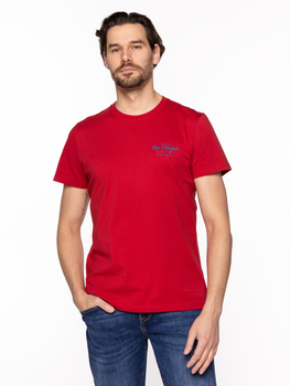 Koszulka męska bawełniana Lee Cooper BRAND10-2410 L Czerwona (5904347395896)