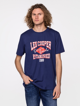 Koszulka męska bawełniana Lee Cooper BRAND5-5010 M Niebieska (5904347395834)