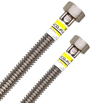 Сильфонный газовый нержавеющий шланг Eco-Flex 100 см ✓ Гайка - Гайка ✓ d16 3/4 Газ/Стандарт