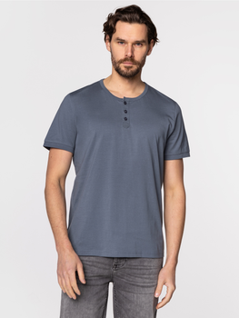 Koszulka męska bawełniana Lee Cooper HENLEY-4587 XL Szara (5904347395285)