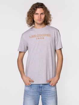 Koszulka męska bawełniana Lee Cooper LC BLOCK2-1010 L Szara (5904347388416)