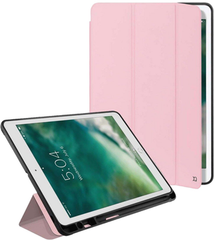 Etui z klapką Xqisit NP Piave Pencil Holder do Apple iPad 10.2 Pink Metallic (4029948222653)