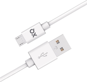 Kabel Xqisit NP USB Type-A - micro USB 1 m White (4029948221830)