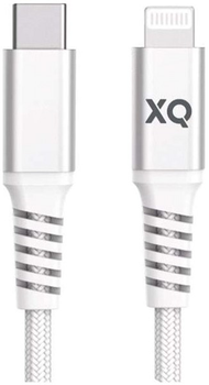 Kabel Xqisit Nylon Braided USB Type-C - Lightning 2 m White (4029948221922)