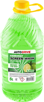 Омивач скла літній Autodrive Summer Screen Wash Lime PET 5 л (AD0135)