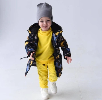 Парка Дино желтые Decoza Moms (parka9298-OP001-pl016) 92-98 см