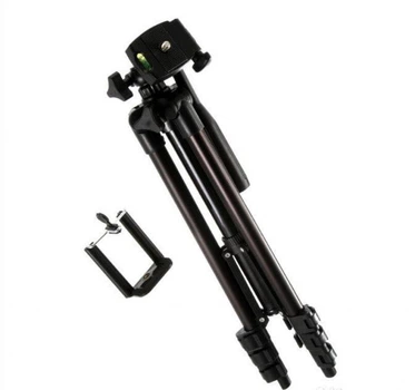 Штатив металевий універсальний для телефону та фотоапарата Tripod 3120 PRO портативний трипод 0,35-1.02м висота. Колір: чорний