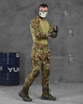 Тактический летний костюм с наколенниками штаны+убакс M мультикам (13856)