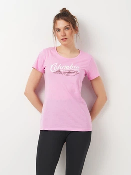 Футболка женская Columbia Graphics Trek SS Graphic Tee 1992131-561 S Розовая (2990029847138_019598035962)
