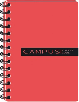 Блокнот ГРАФИКА Campus Pocketbook В6 в клетку 3 разделителя 120 листов Розовый (РВ63120-810/рожев)
