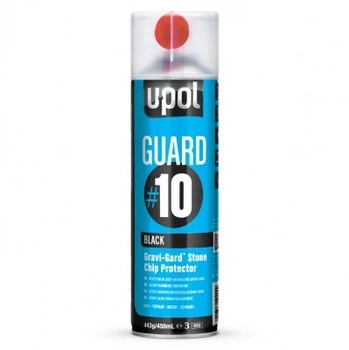 Антигравийное покрытие аэрозоль U-Pol Guard10 цвет черный 450мл GUARD/AL