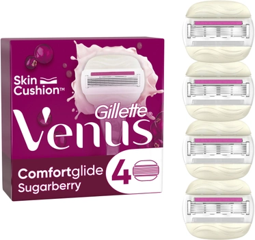 Змінні картриджі для гоління жіночі Venus Comfortglide Sugarberry Plus Olay 4 шт (8700216122849)