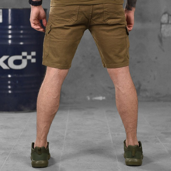 Мужские шорты Loshan коттон с лямками под ремень койот размер XS