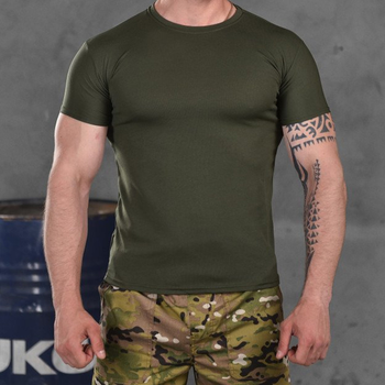 Мужская потоотводящая футболка Coolpass олива размер 3XL