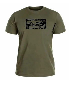 Військова футболка олива з принтом Розмір 52