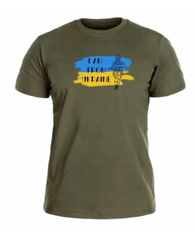 Військова футболка олива з принтом Україна Розмір 54