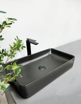 Умивальник VBI Triest black matt накладний VBI-012701