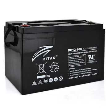 Аккумуляторная батарея CARBON RITAR DC12-100C 12V 100Ah AGM для солнечных систем длительный срок службы 2000 циклов (TOR-JUG_22B)