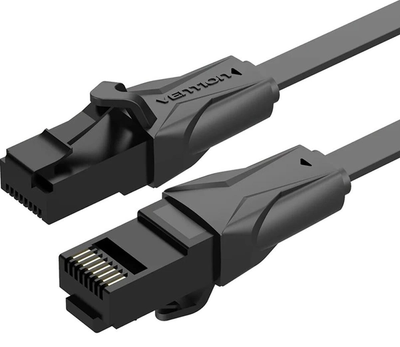 Патч-корд Vention Flat Cat.6 UTP Patch Cable 5M Black (IBJBJ)