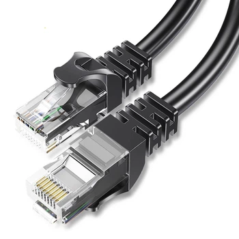 Патч-корд ESSAGER TopSpeed Cable Ethernet Cat6 RJ45 Splitter Network Round Cable 10m Black (EXCWXY-JSF01)