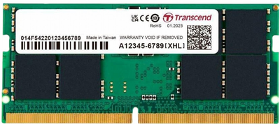 Оперативна пам'ять Transcend SODIMM DDR5-5600 32768 MB PC5-44800 (JM5600ASE-32G)