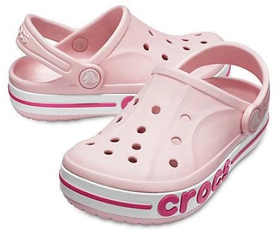 Детские кроксы сабо Crocs Bayaband Clog C10 27-28 пудра/розовый