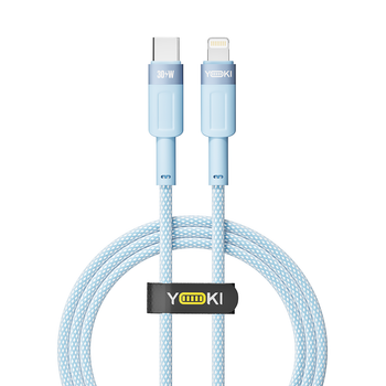 Кабель для зарядки и обмена данными USB YOKI YK-ST41 STYLE Series Type-C to Lightning 30W (3A/10V) 1.2m Blue