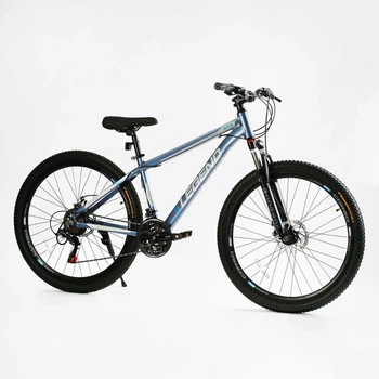 Велосипед Спортивний CORSO «Legend» 27,5" дюймів LG-27754 рама алюмінієва 15,5", обладнання Shimano 21 швидкість, зібраний на 75%