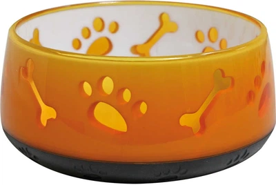 Миска Croci Doggy пластик прогумоване дно 0.3 л 10 см Помаранчева (8023222167988)