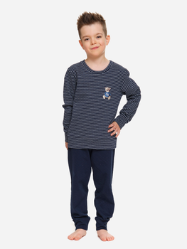 Дитяча піжама для хлопчика Doctor Nap PDB.5256 134-140 см Темно-синя (5902701180287)