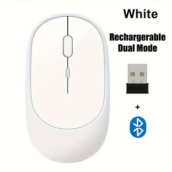 Мишка класика (біла +bluetooth)