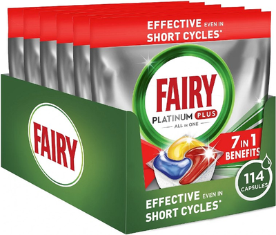 Kapsułki do zmywarki Fairy Platinum Plus Cytryna 114 szt (8700216361514)