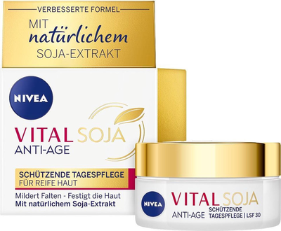 Крем антивіковий для обличчя Nivea Vital Soy Protective Day Care SPF30 50 мл (4005900716101)