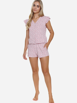 Піжама (футболка + шорти) жіноча бавовняна Doctor Nap PM.5325 L Рожева (5902701190576)