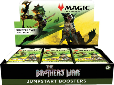 Zestaw akcesoriów do gry planszowej Wizards of the Coast Magic the Gathering Brothers War Jumpstart Booster Box 18 szt (0195166151502)