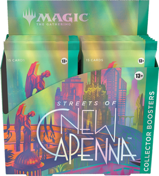 Набір аксесуарів для настільної гри Wizards of the Coast Magic the Gathering Streets of New Capenna Collector Booster Box 12 шт. (0195166122076)
