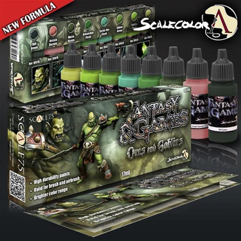 Zestaw farb akrylowych Scale 75 Fantasy & Games Paint Orcs and Goblins 8 x 17 ml (8412548268972)
