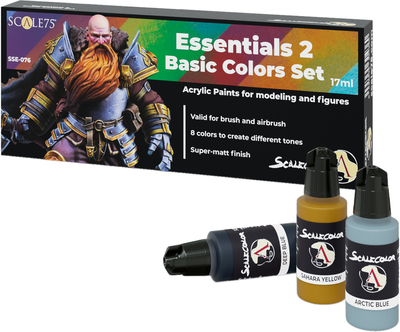 Набір фарб Scale 75 Essentials 2 Basic Colors 8 шт x 17 мл (8435635304353)