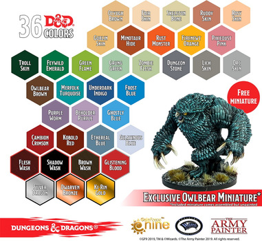 Zestaw farb The Army Painter Dungeons & Dragons Nolzurs Marvelous Pigments Monsters Paint 36 szt (5713799750029)