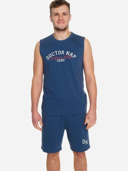 Piżama (T-shirt + szorty) męska Doctor Nap PMB.5372 M Granatowa (5902701193621)