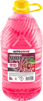 Омивач скла літній Autodrive Summer Screen Wash Cherry PET 5 л (AD0137)