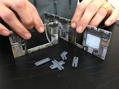 Zestaw konektorów dla modeli składanych Battle Systems Tabletop Games & Terrain Plastic Clips Gray (5060660092543)
