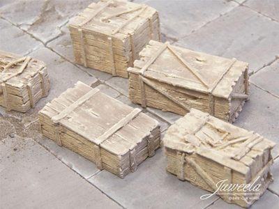 Декор Juweela Старі дерев'яні ящики Світлі масштаб 1:45 10 шт (4260360089237)