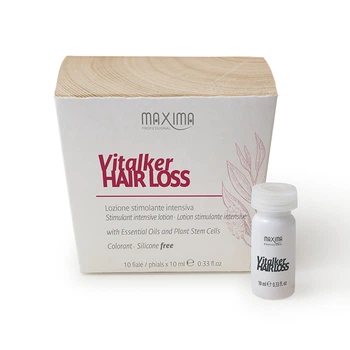 Активний стимулюючий лосьон проти випадіння волосся Maxima Professional Vitalker Hair Loss Stimulant essensive lotion with essential oils and plant stem cells 10 шт*10 мл (8030778790157)