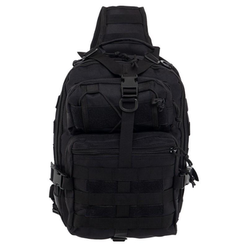 Рюкзак тактический (Сумка-слинг) с одной лямкой Military Rangers ZK-9115 размер 35х25х15см 13л Черный